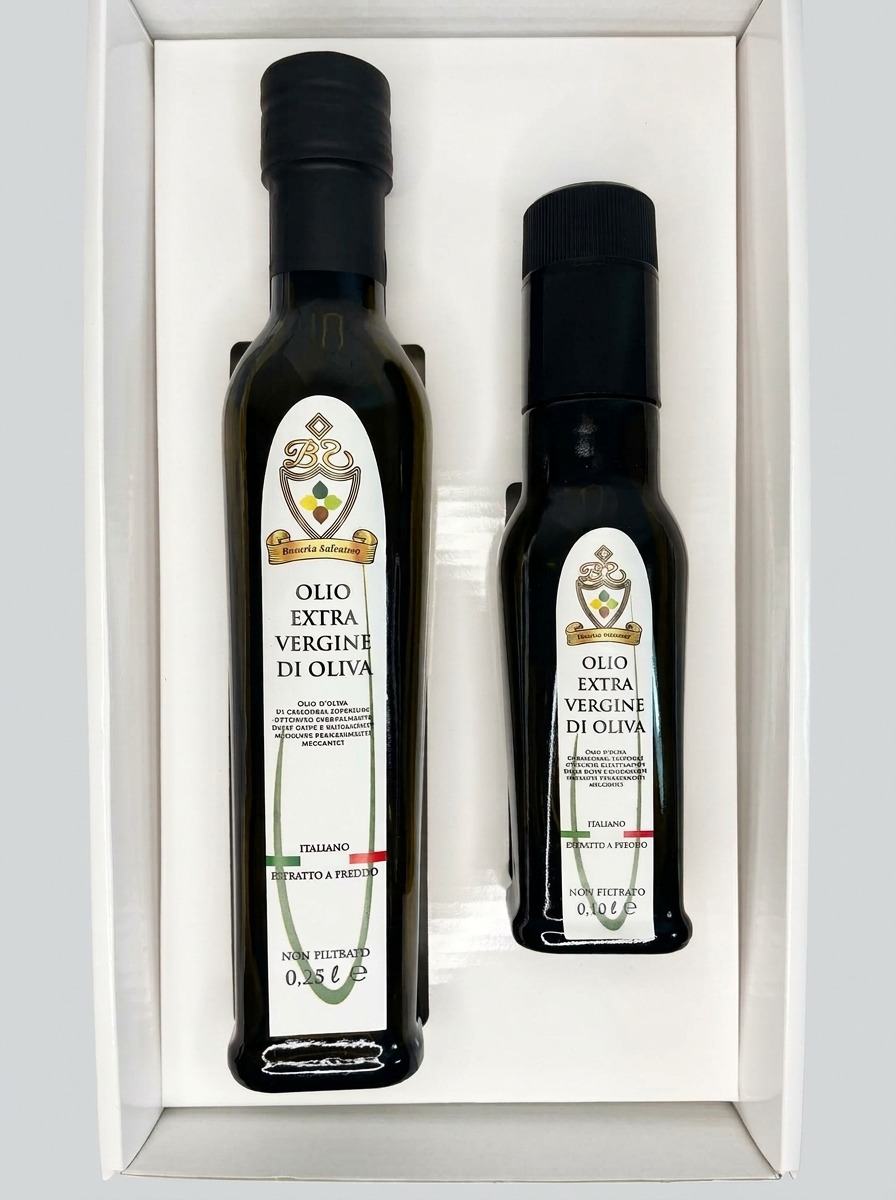 Confezione Assaggio Olio Extravergine di Oliva 0,25 litri + 0,10 litri